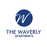 a logo for the waverly apartments