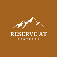A logo with the text "RESERVE AT CENTERRA" and a mountain graphic.