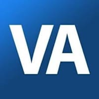 The image features the letters VA in white color.