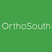 A green background with the word "OrthoSouth" written in white.