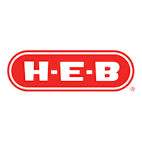 A red H-E-B logo on a white background.