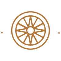 a picture of a wagon wheel on a white background at The Mill on Maple Apartments, Oregon City, OR 97045