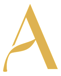 A yellow letter A on a black background.