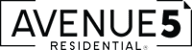 A green and white sign that says Avenue 5 residential.