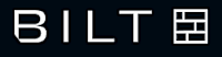 The image shows a black background with the word "BILT" in white letters, followed by a white square with a smaller black square inside it.