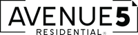 A black and white image with the words "AVENUE 5" and "RESIDENTIAL" visible.