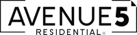 A black and white image with the words "AVENUE 5" and "RESIDENTIAL" visible.