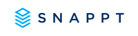 The image features a stylized text logo that reads "SNAPPT" with a unique design element to the left of the text.