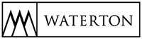 A black and white image of a logo for Waterton.