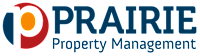 The image is a logo for a company named Prairie Property Management.