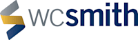 The image is a logo with the text "wcsmith" in blue.