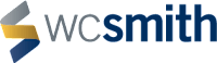 The image is a logo with the text "wcsmith" in blue.