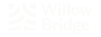 the logo for willow bridge with the words willow bridges on a green background