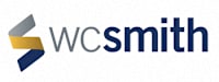 The image is a logo of WCSmith with a blue and yellow design.