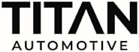 A black and white image of a company logo for Titan Automotive.