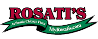 The image is a logo for Rosati's Authentic Chicago Pizza.