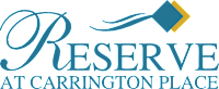 A logo with the text "Reserve at Carrington Place" and a kite graphic.