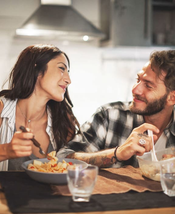 stock image- couple dining