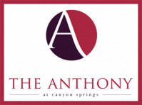 the anthony logo with red border