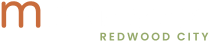 a black background with the words redwood city written in white