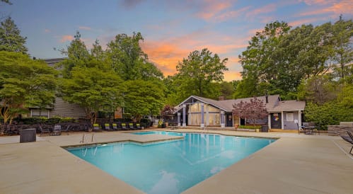 Twilight Pool at Wendover River Oaks, North Carolina, 27409