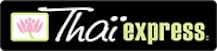 A black sign with Thai Express written on it.