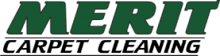 A logo for Merit Carpet Cleaning.