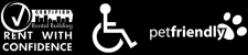 the logo for rent with confidence and the logos for revitalization and