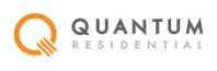 a green background with the words quarantine residential on the left and an orange peace sign on the