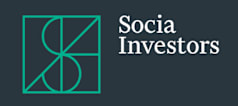 The image is a logo for "Social Investors" with a stylized letter 'S' on the left.