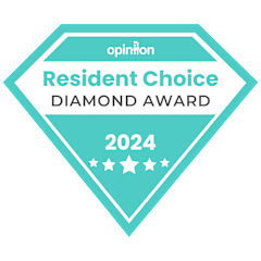 A badge indicating the "Resident Choice DIAMOND AWARD 2024".