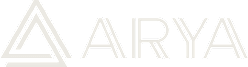 The image features a black background with a white triangle and the word "ARYA" written in white.