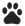 A black and white image of a paw print.