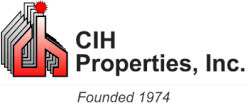 The image is a logo of CIH Properties, Inc., which was founded in 1974.