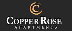 The image is a logo of Copper Rose Apartments.