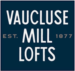 A sign that says Vaucluse Mill Est. 1877 Lofts.