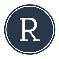 A blue wave graphic on a white background.