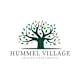 A logo for Hummel Village Senior Apartments featuring a tree.