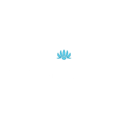 a blue and white logo with the word whisperwood