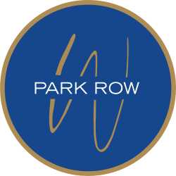 a blue circle with the words park row wv written on it