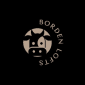 a logo with a cow in a circle on a black background