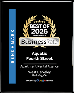 An award for the best apartment rental agency in West Berkeley, CA.