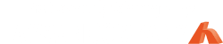 a pair of orange letters on the left side of a white background