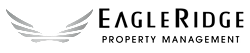 The image is a logo for Eagle Ridge Property Management.
