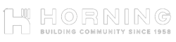 Horning Logo building community since 1968