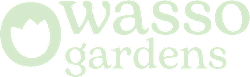 A logo with a green tulip and the words "Owasso Gardens".