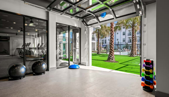 Yoga Studio and Lawn at The Livano Park Boulevard, Florida
