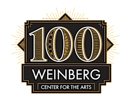 A black and gold logo for the Weinberg Center for the Arts.