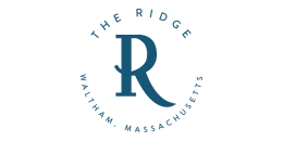 a blue r logo on a green background