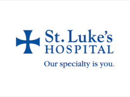 A logo for St. Lukes Hospital